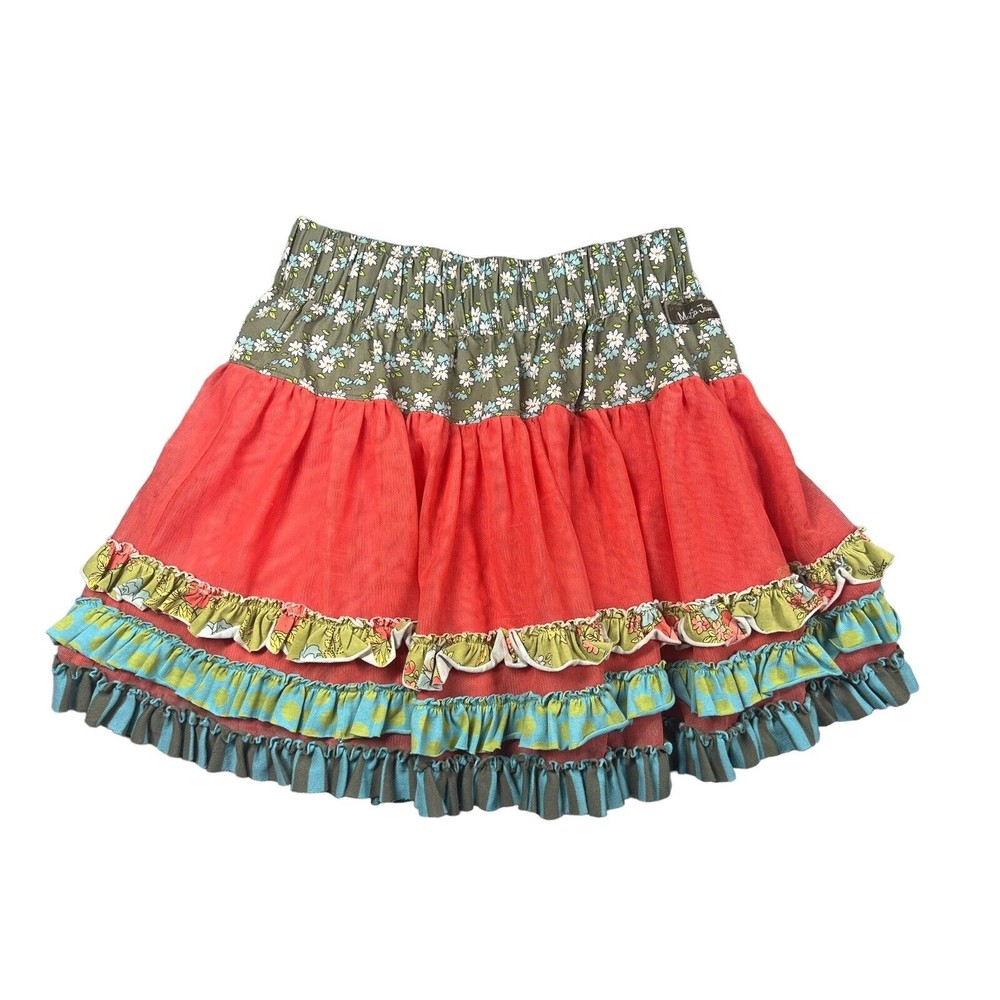 Matilda Jane‎ Twirling Tulle Skirt Girls Secret Fields Tiered Ruffles Size 8